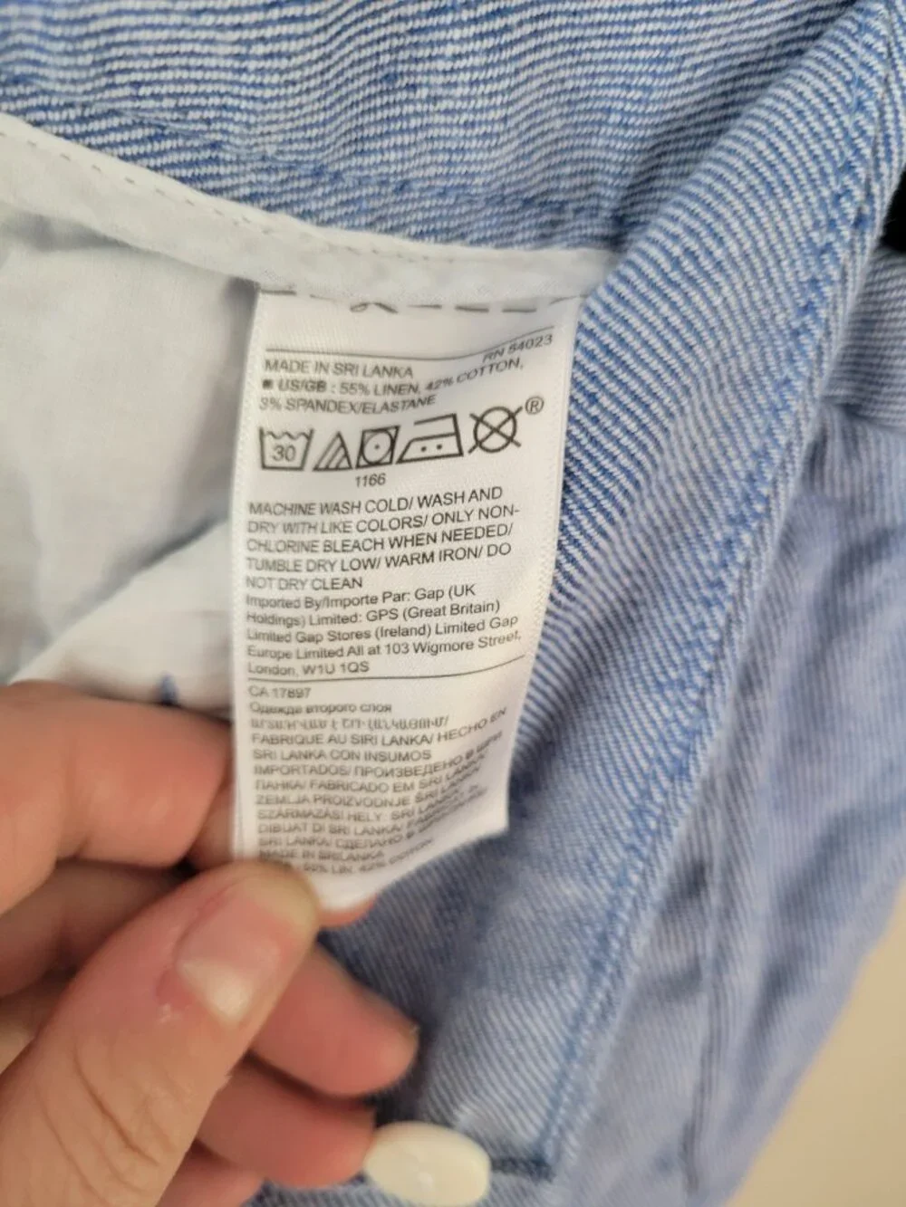 Banana Republic Linen Cotton Wide Leg Chic Cropped Culotte Pant Light Blue Sz 14